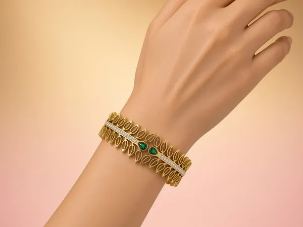 Emerald_Leaf_Crystal_Cuff_Bangle