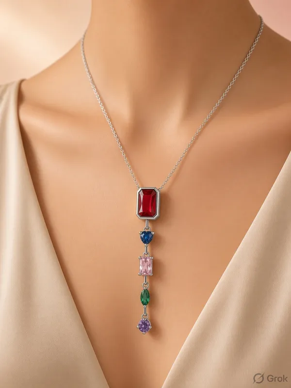 Ruby_Sapphire_Multicolor_Gemstone_Pendant_Necklace_Silver