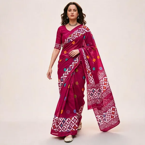 Pink_Mulmul_Cotton_Printed_Saree_For_Women