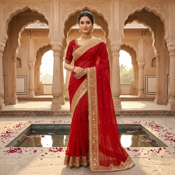 Ghungaroo_|_Premium_shimmer_tissue_fabric_in_a_vibrant_deep_red_shade