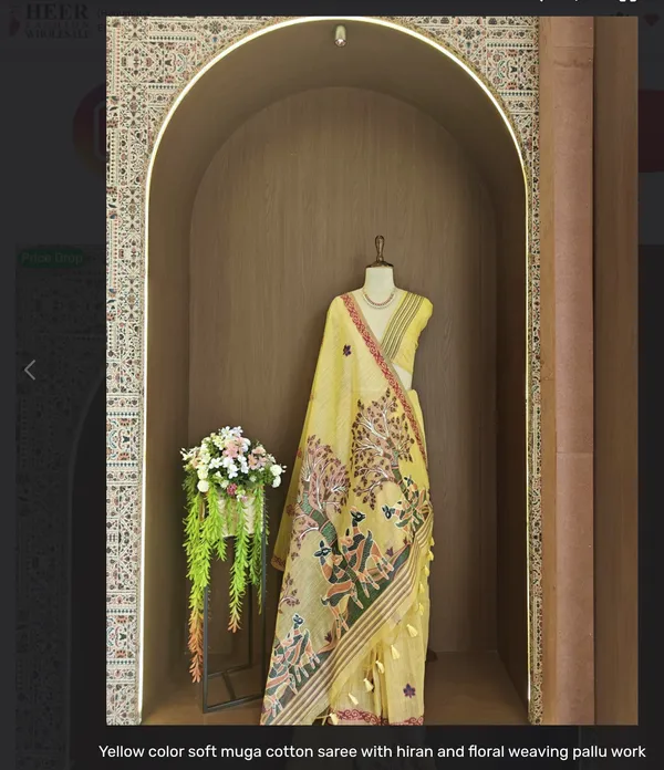 Yellow_Muga_Cotton_Woven_Saree_For_Women