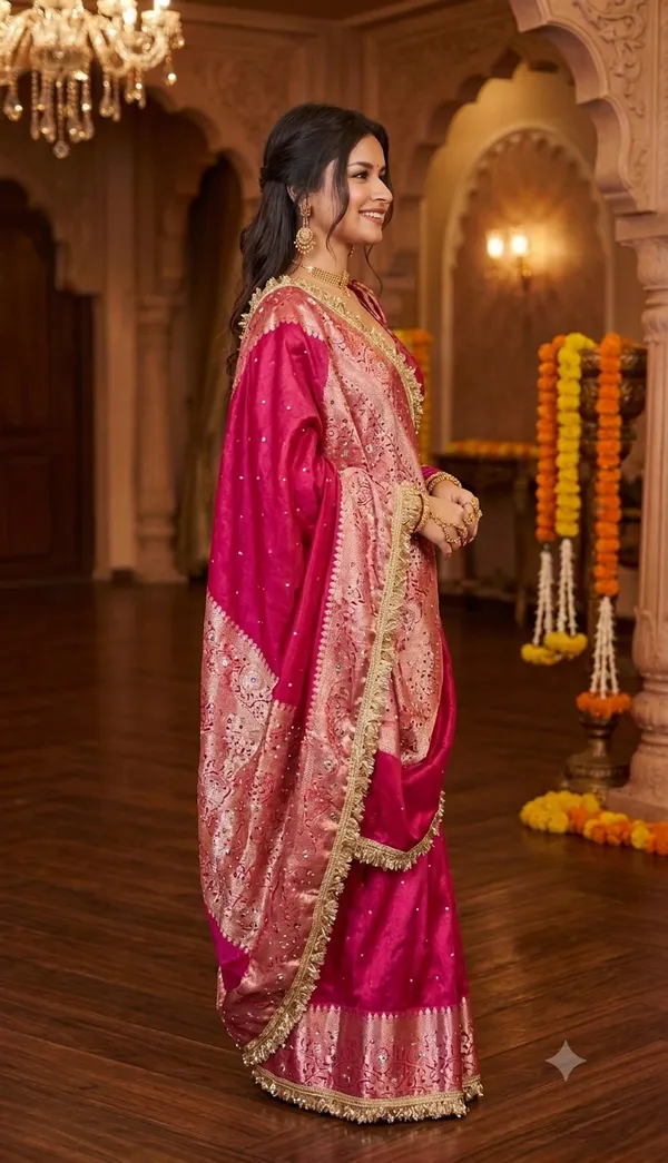 Banarasi_Handloom_Tissue_Silk_Mirror_Work_Saree_with_blouse_piece