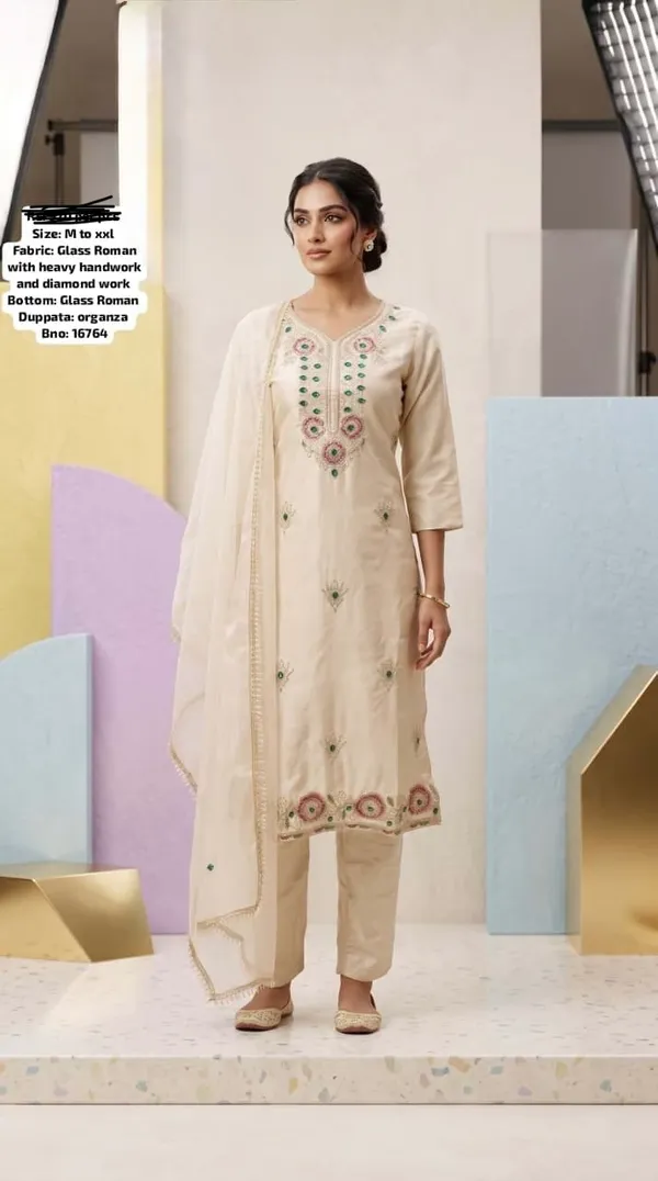 Beige_Glass_Roman_Embroidered_Kurta_Set_For_Women