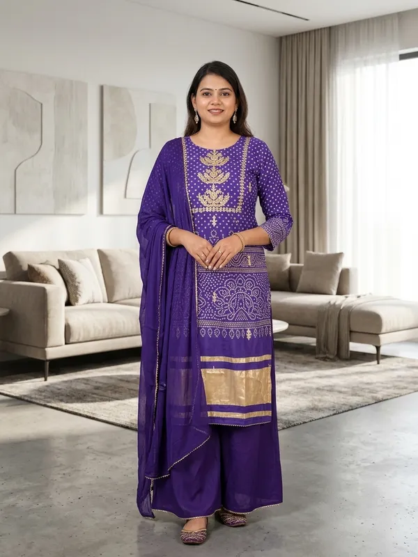 Blue_Bandhani_Sharara_Set
