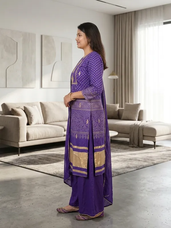 Blue_Bandhani_Sharara_Set