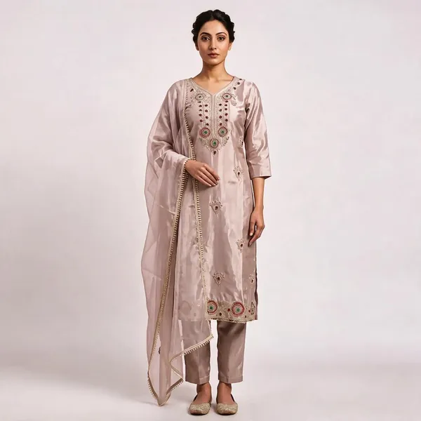Pink_Glass_Roman_HandWork_Pieces_Kurta_Set_For_Women