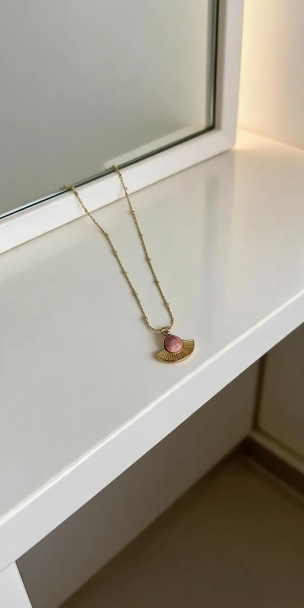 Beige_Stainless_Steel_Gold_Plated_Pendant_For_Women