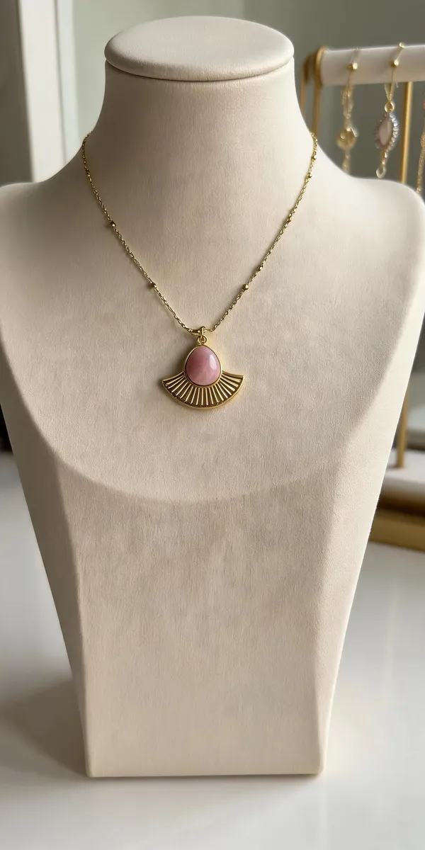 Beige_Stainless_Steel_Gold_Plated_Pendant_For_Women