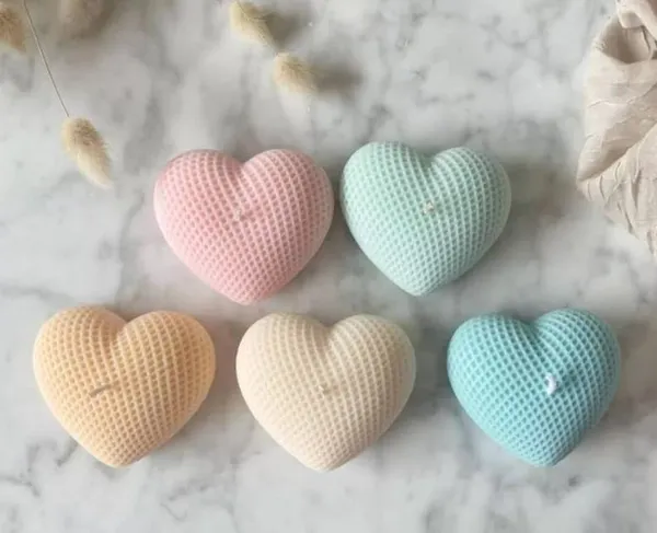 Tra_Style_Lovely_3D_Heart_Shape_Candle_100_Pure_Soy_Wax_Multicolour_Candles_For_Diwali_Special_And_Gifts_Scented_Pack_Of_2_Multi_Color