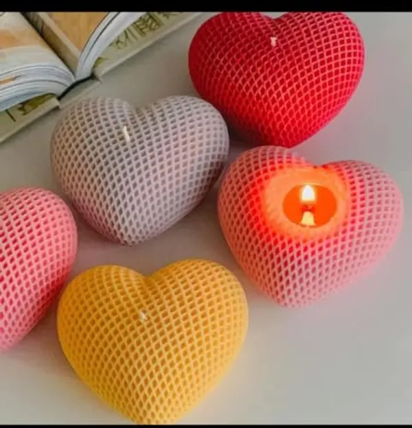 Tra_Style_Lovely_3D_Heart_Shape_Candle_100_Pure_Soy_Wax_Multicolour_Candles_For_Diwali_Special_And_Gifts_Scented_Pack_Of_2_Multi_Color