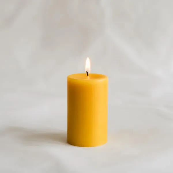 100_Pure_Beeswax_Pillar_Candle_2_5_X_5_Inch_Natural_Honey_Scent_Hand_Poured_Yellow_Beeswax