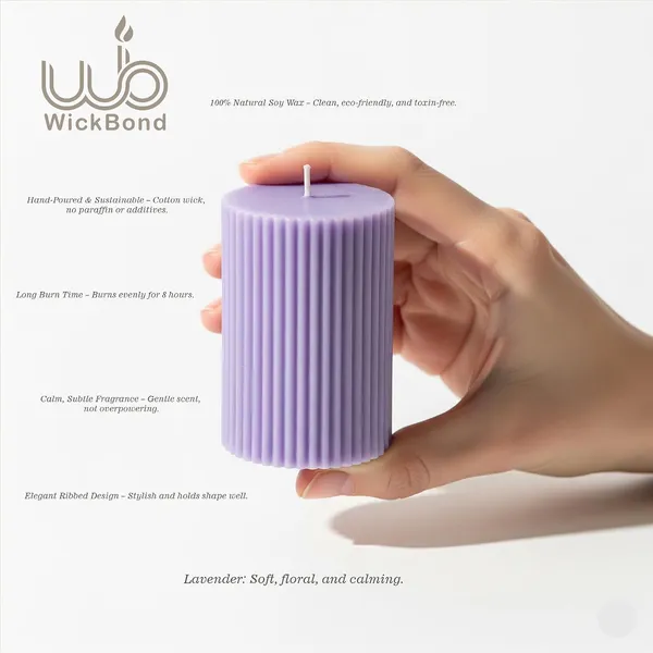 Soy_Wax_Ribbed_Pillar_Candle_Set_Of_3_2X3_Scented_Candles_For_Home_Decor_Spa_Diwali_Wedding_Valentine_X_Mass_Lavender