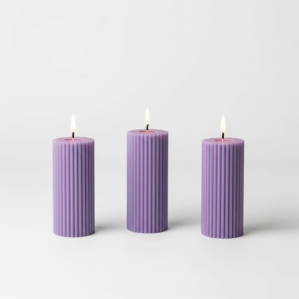Soy_Wax_Ribbed_Pillar_Candle_Set_Of_3_2X3_Scented_Candles_For_Home_Decor_Spa_Diwali_Wedding_Valentine_X_Mass_Lavender