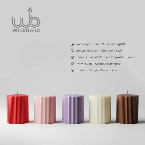 Soy_Wax_Ribbed_Pillar_Candle_Set_Of_3_2X3_Scented_Candles_For_Home_Decor_Spa_Diwali_Wedding_Valentine_X_Mass_Rose