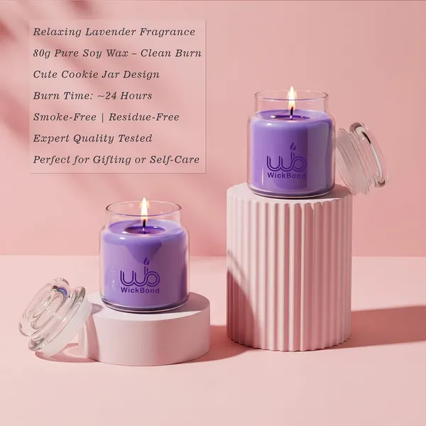 Soy_Wax_Scented_Candle_Set_In_Cookie_Jars_2_Pack_85G_Each_24_Hour_Burn_Smokeless_Handcrafted_Ideal_Gift_Set_Lavender