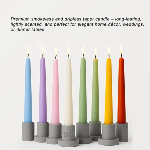10_Soy_Wax_Taper_Candles_Pack_Of_6_Dripless_Smokeless_Long_Burn_Elegant_For_Dinner_Wedding_Home_Decor_Rose