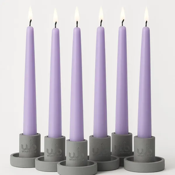 10_Soy_Wax_Taper_Candles_Pack_Of_6_Dripless_Smokeless_Long_Burn_Elegant_For_Dinner_Wedding_Home_Decor_Lavender