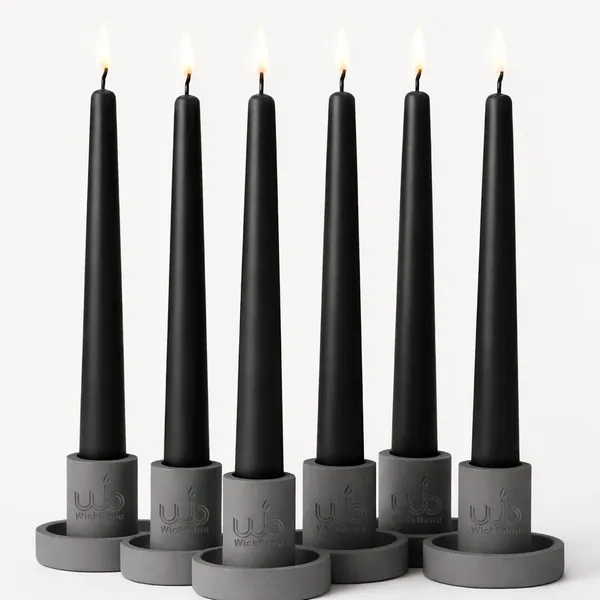 10_Soy_Wax_Taper_Candles_Pack_Of_6_Dripless_Smokeless_Long_Burn_Elegant_For_Dinner_Wedding_Home_Decor_Black