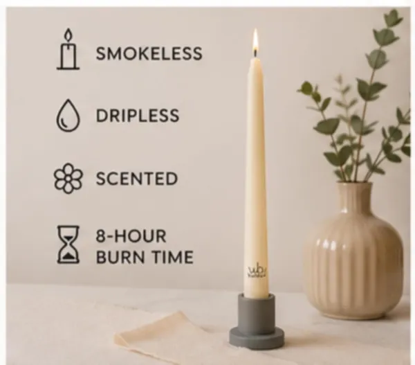 Taper_Candles_10_Inch_Pack_Of_4_Dripless_Smokeless_Long_Burn_Elegant_For_Dinner_Wedding_Home_Decor_White