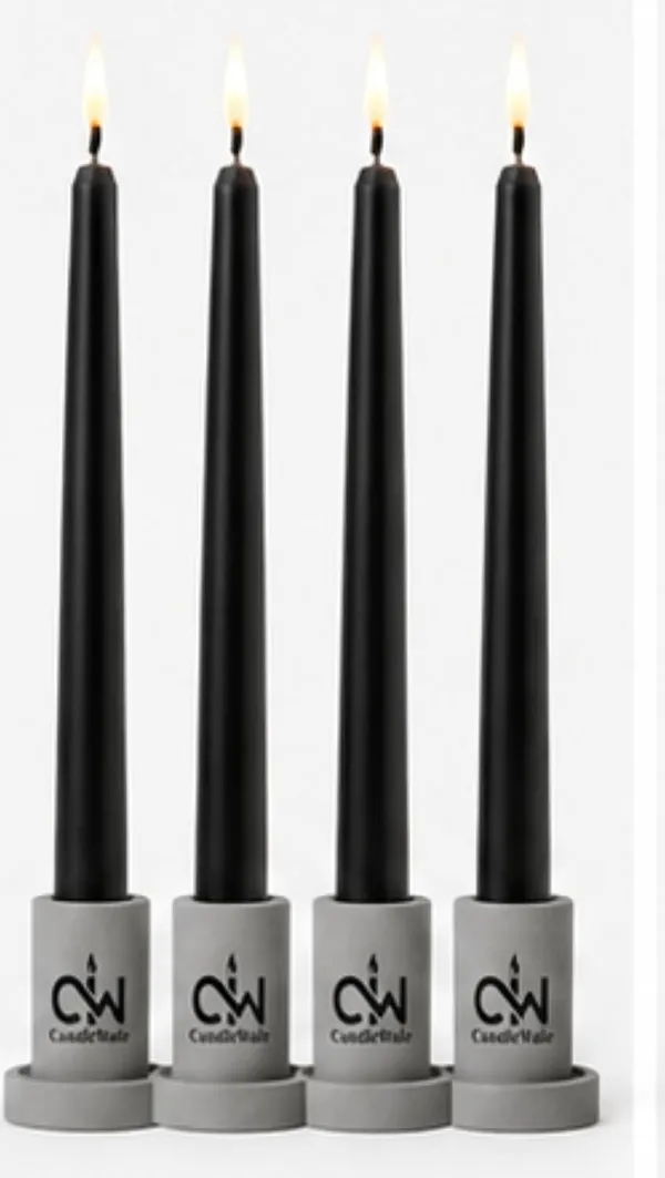 Taper_Candles_10_Inch_Pack_Of_4_Dripless_Smokeless_Long_Burn_Elegant_For_Dinner_Wedding_Home_Decor_Black
