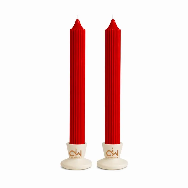 Ribbed_Taper_Candles_Set_Of_2_Natural_Wax_Blend_Smokeless_Clean_Burn_10_Hour_Burn_Time_Decorative_Dinner_Candles_For_Home_Decor_Weddings_Dining_Tables_Gifting_Rose_Petals