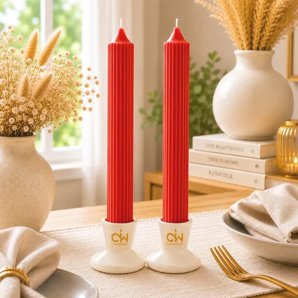 Ribbed_Taper_Candles_Set_Of_2_Natural_Wax_Blend_Smokeless_Clean_Burn_10_Hour_Burn_Time_Decorative_Dinner_Candles_For_Home_Decor_Weddings_Dining_Tables_Gifting_Rose_Petals