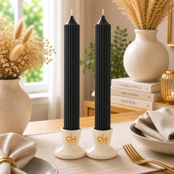 Ribbed_Taper_Candles_Set_Of_2_Natural_Wax_Blend_Smokeless_Clean_Burn_10_Hour_Burn_Time_Decorative_Dinner_Candles_For_Home_Decor_Weddings_Dining_Tables_Gifting_Amber