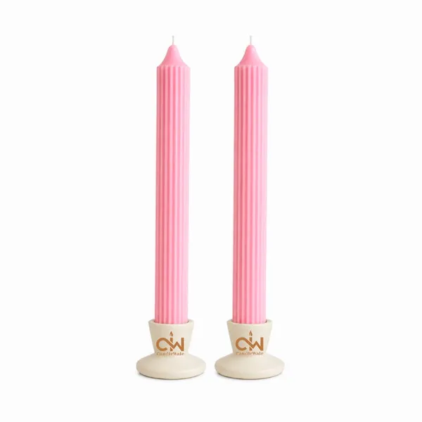 Ribbed_Taper_Candles_Set_Of_2_Natural_Wax_Blend_Smokeless_Clean_Burn_10_Hour_Burn_Time_Decorative_Dinner_Candles_For_Home_Decor_Weddings_Dining_Tables_Gifting_Lily_Bloom
