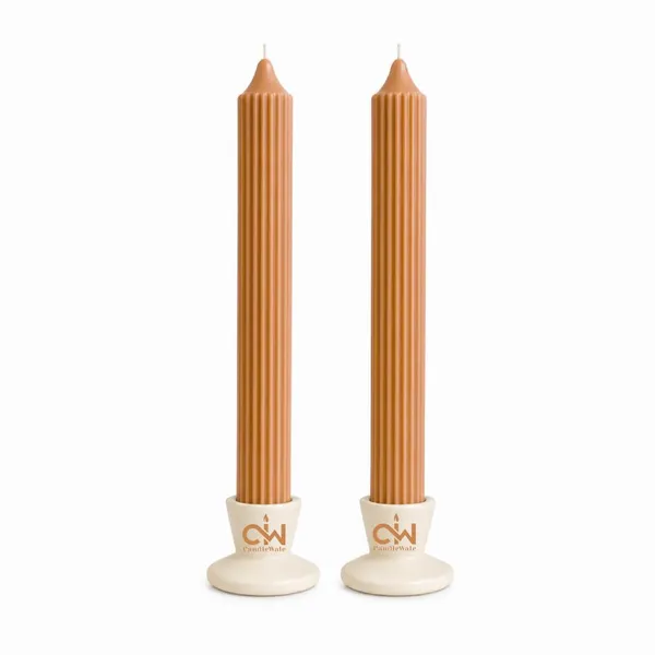 Ribbed_Taper_Candles_Set_Of_2_Natural_Wax_Blend_Smokeless_Clean_Burn_10_Hour_Burn_Time_Decorative_Dinner_Candles_For_Home_Decor_Weddings_Dining_Tables_Gifting_Sandalwood