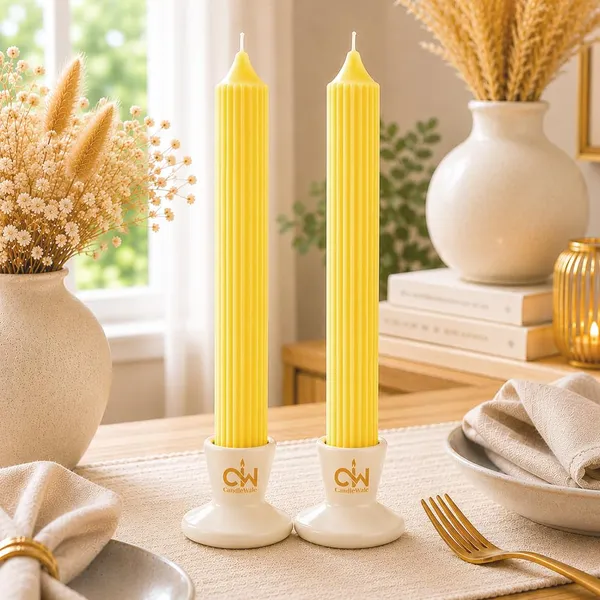 Ribbed_Taper_Candles_Set_Of_2_Natural_Wax_Blend_Smokeless_Clean_Burn_10_Hour_Burn_Time_Decorative_Dinner_Candles_For_Home_Decor_Weddings_Dining_Tables_Gifting_Lemon