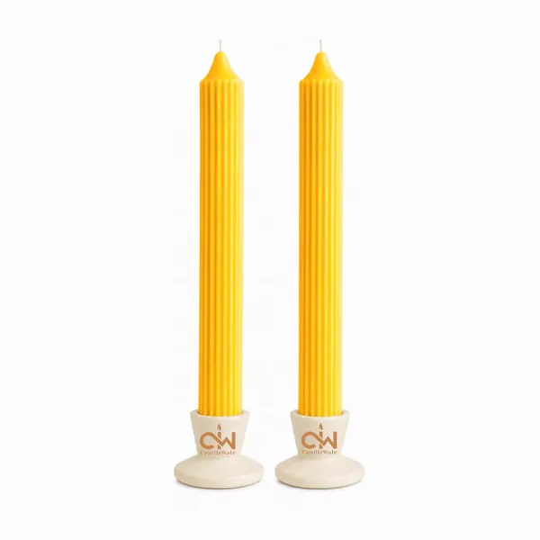 Ribbed_Taper_Candles_Set_Of_2_Natural_Wax_Blend_Smokeless_Clean_Burn_10_Hour_Burn_Time_Decorative_Dinner_Candles_For_Home_Decor_Weddings_Dining_Tables_Gifting_Lemon