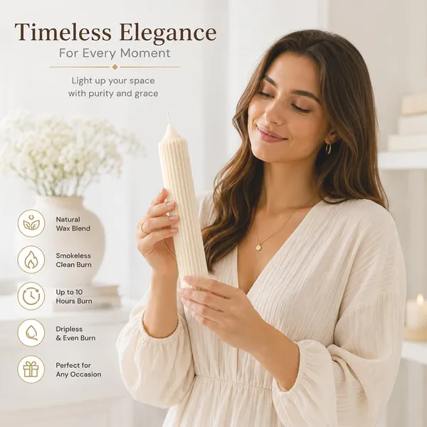 Ribbed_Taper_Candles_Set_Of_2_Natural_Wax_Blend_Smokeless_Clean_Burn_10_Hour_Burn_Time_Decorative_Dinner_Candles_For_Home_Decor_Weddings_Dining_Tables_Gifting_Lemon