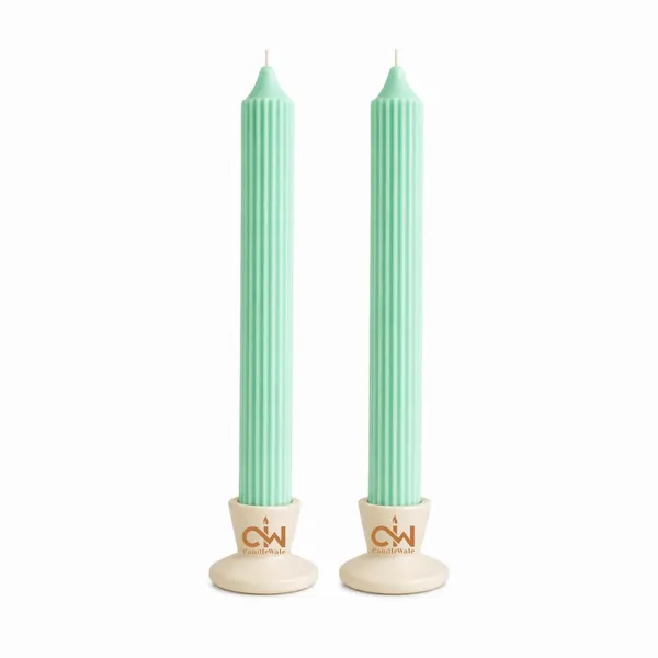 Ribbed_Taper_Candles_Set_Of_2_Natural_Wax_Blend_Smokeless_Clean_Burn_10_Hour_Burn_Time_Decorative_Dinner_Candles_For_Home_Decor_Weddings_Dining_Tables_Gifting_Mint_Eucalyptus