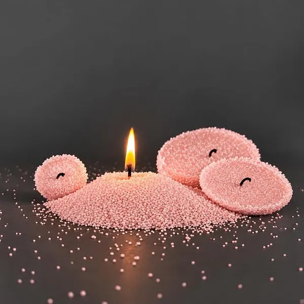 Pearl_Sand_Wax_Candle_Making_Wax_Powder_with_20_Wick_Pink