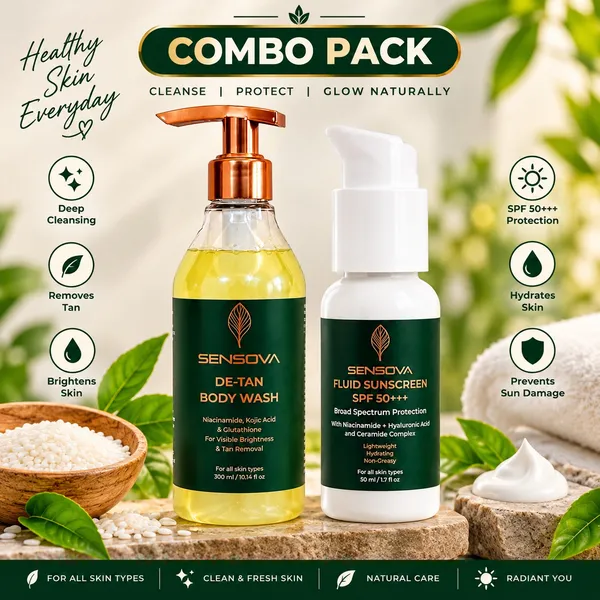 Sensova_De-Tan_Body_Wash_And_SPF_50_Fluid_Sunscreen_Combo