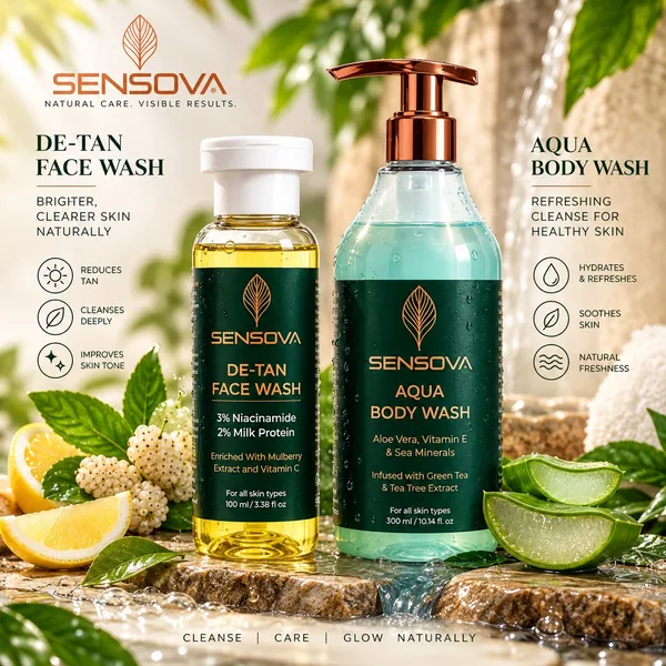 Sensova_De-Tan_Face_Wash_And_Aqua_Body_Wash_Set