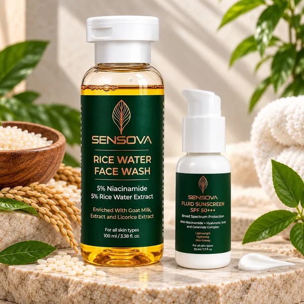 Sensova_Rice_Water_Face_Wash_And_SPF_50_Sunscreen_Set