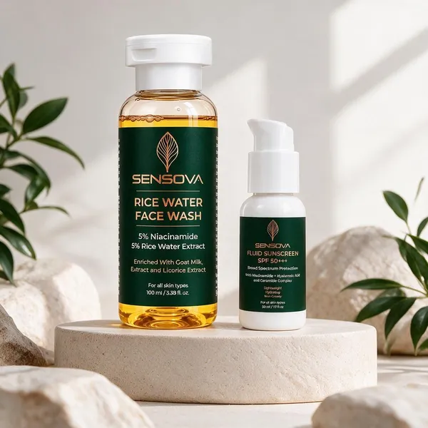 Sensova_Rice_Water_Face_Wash_And_SPF_50_Sunscreen_Set
