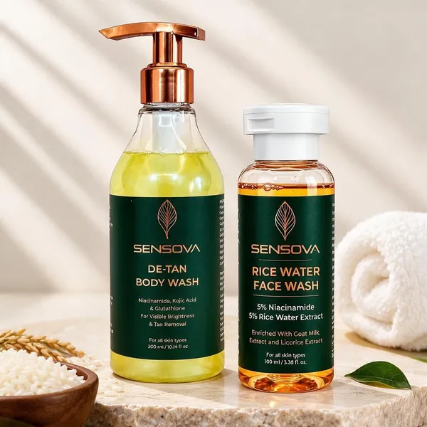 Sensova_De-Tan_Body_Wash_And_Rice_Water_Face_Wash_Set