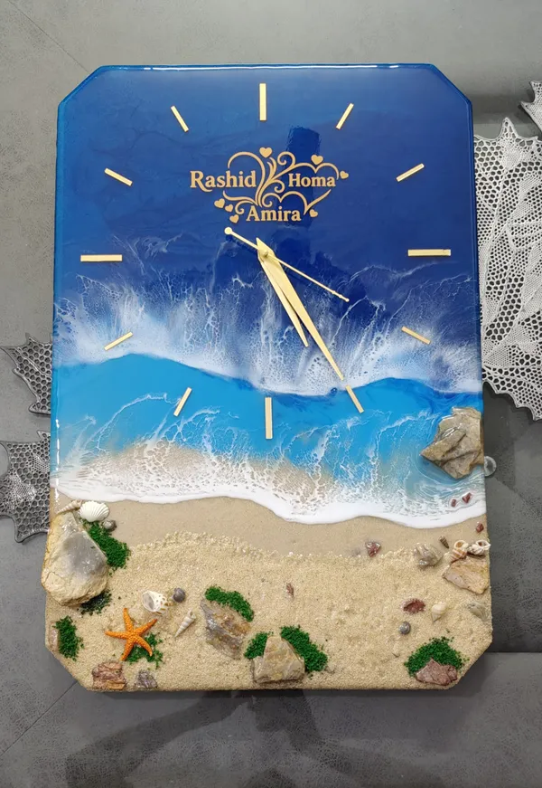 Resin_Coastal_Beach_Scene_Wall_Clock