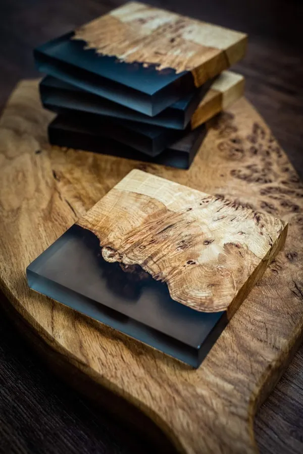 Translucent_Black_Resin_Coasters_Set_Of_4
(Metallic_Yellow_Resin+Wood)
Finish-_Matte/Glossy