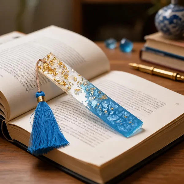 Resin_Bookmark
(Blue_Color+_Golden_Flake+_Blue_Tassel)