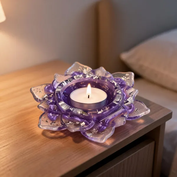 Purple_Lotus_Design_Tealight_Holder