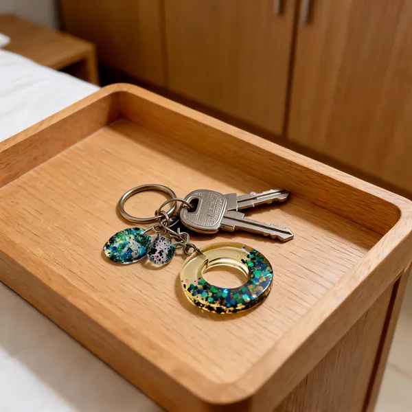 Resin_Alphabate_'O'_Keychain
(Green_Glitter+Silver_Ring)