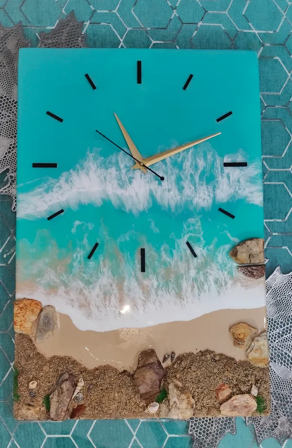 Coastal_Ocean_Wave_Beach_Scene_Wall_Clock