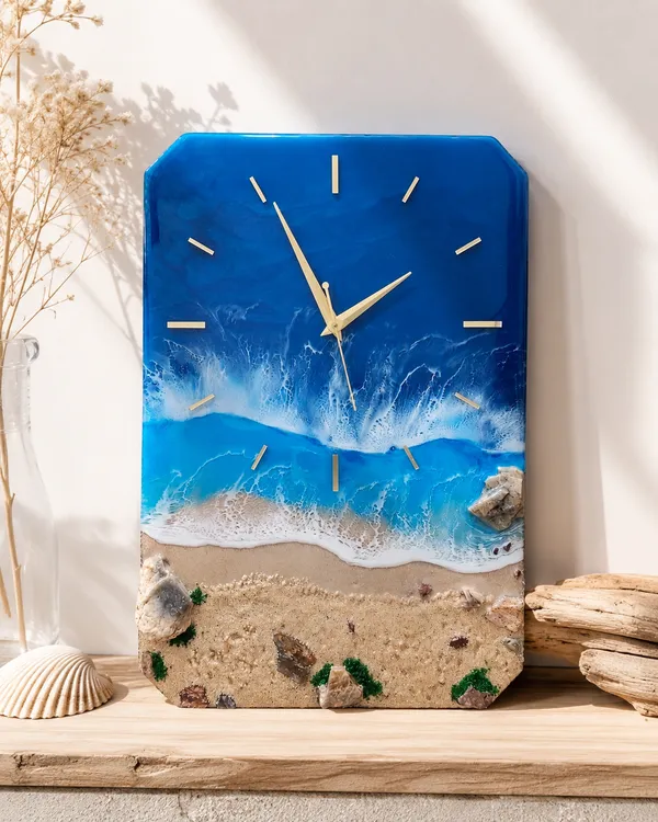 Resin_Coastal_Beach_Scene_Wall_Clock