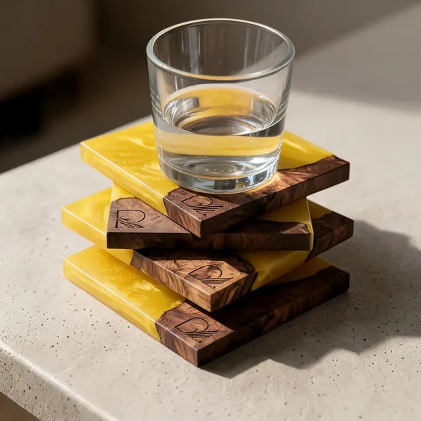 Yellow_Resin_Coasters_Set_Of_4
(Metallic_Yellow_Resin+Wood)
Finish-_Matte/Glossy
