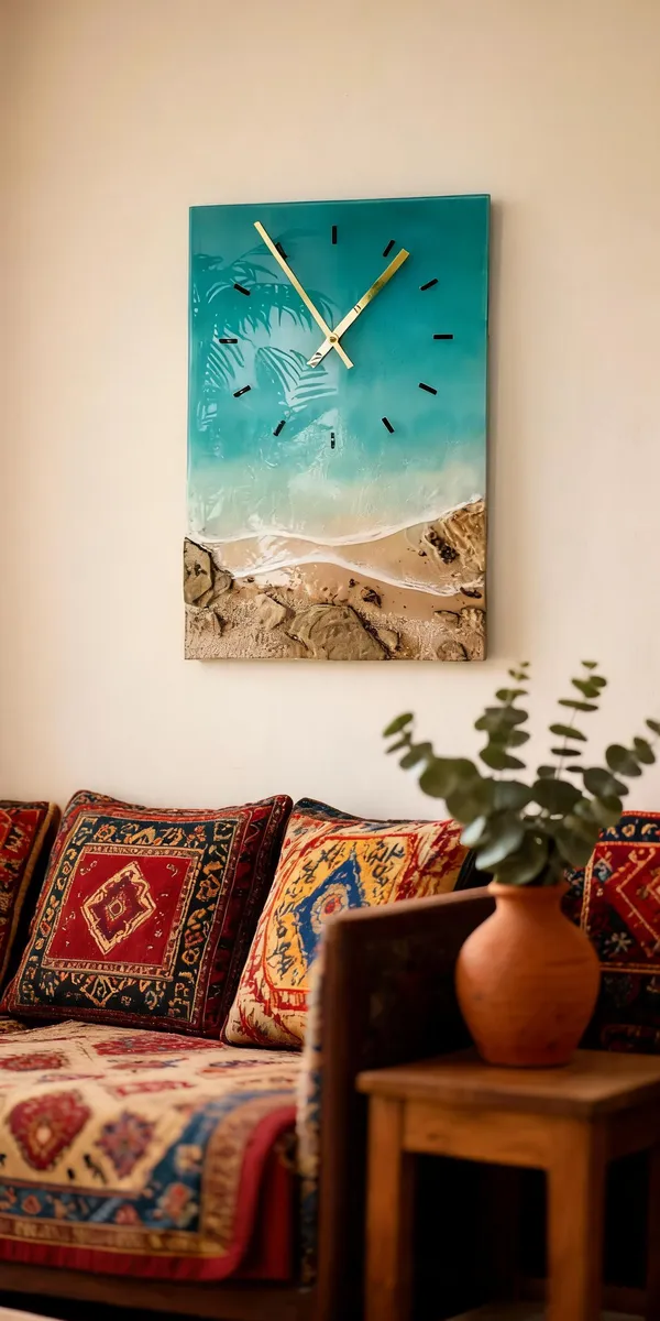 Coastal_Ocean_Wave_Beach_Scene_Wall_Clock