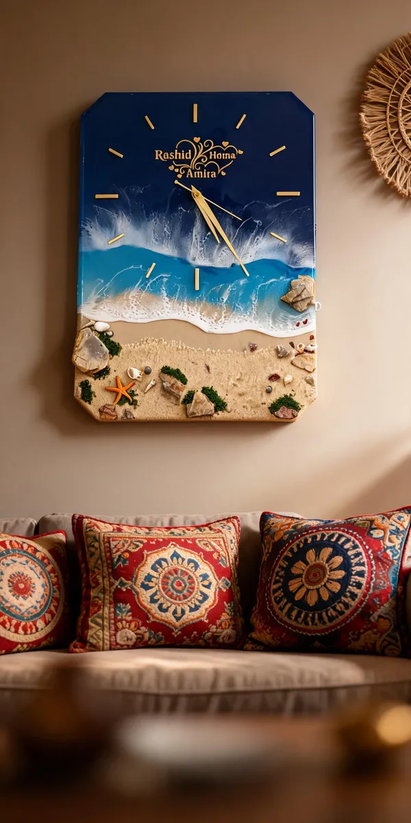 Resin_Coastal_Beach_Scene_Wall_Clock