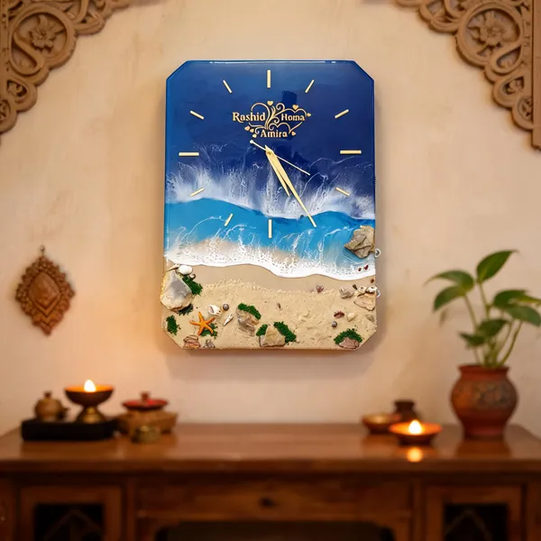 Resin_Coastal_Beach_Scene_Wall_Clock